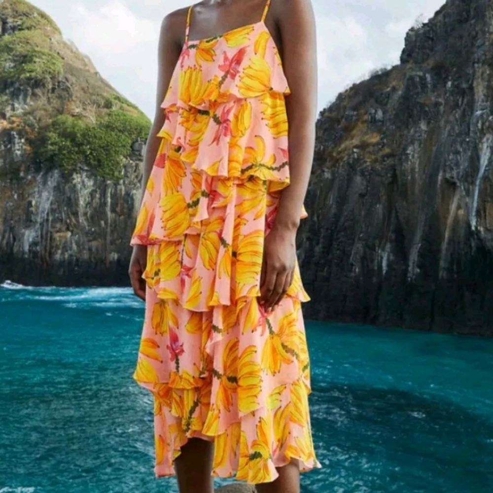 Farm Rio Banana Taste Midi Dress